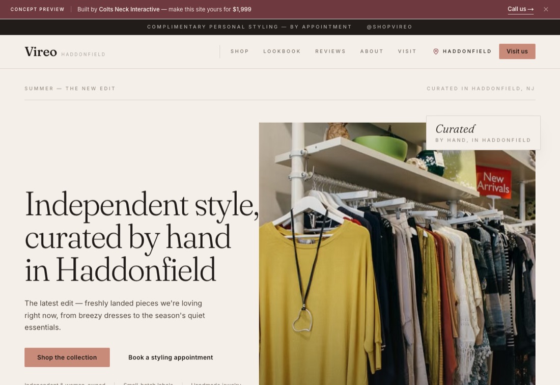 Atelier — a website design by Colts Neck Interactive