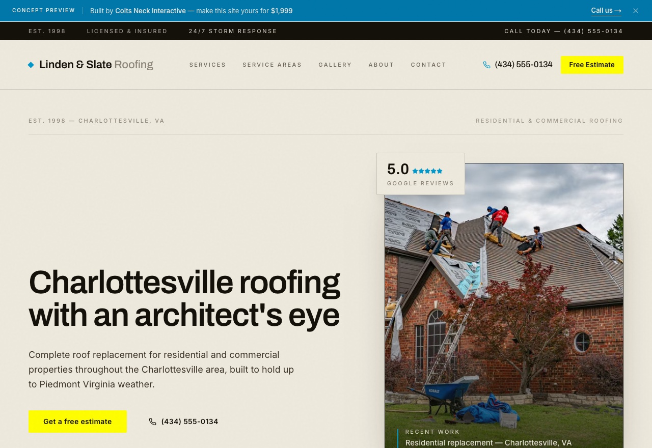 Architectural Editorial — a website design by Colts Neck Interactive