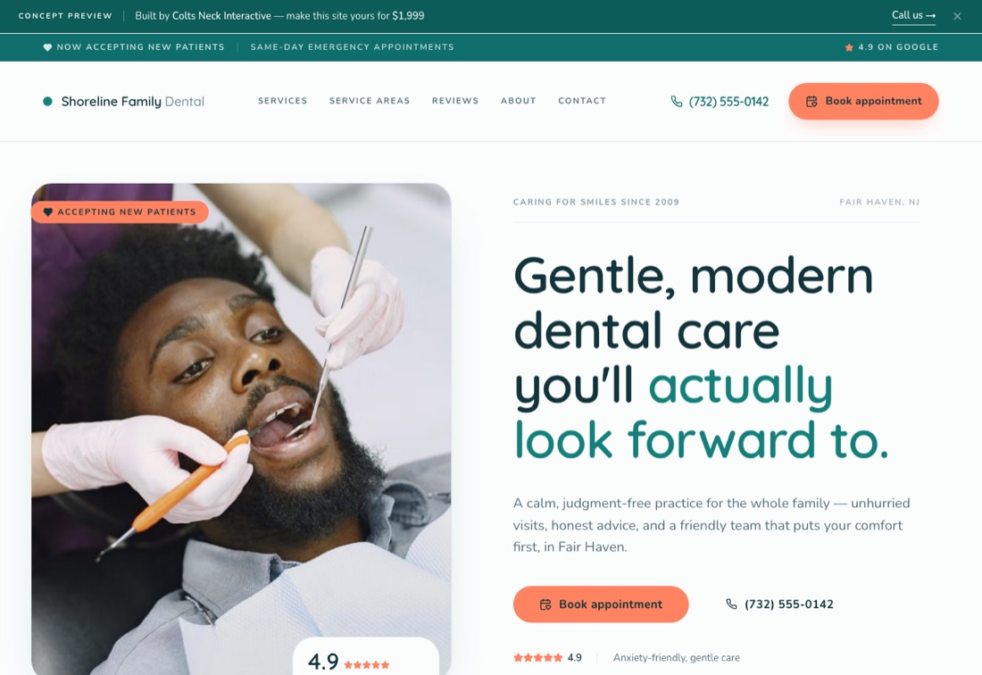 Porcelain — a website design by Colts Neck Interactive